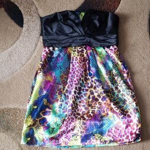 Flashy Strapless Dress